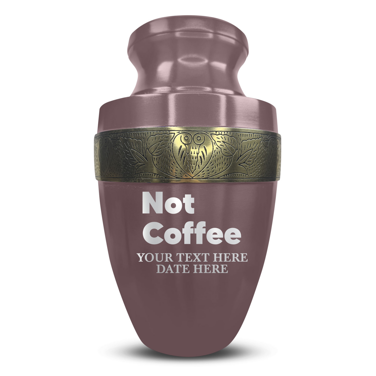 Personalized Adult Human Cremation Urn with Custom Name Date on Gold Rim Container for Ashes and Men or Women Cremains | Elite Just Funny Urn Series | 200 Lbs | Not Coffee