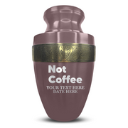Personalized Adult Human Cremation Urn with Custom Name Date on Gold Rim Container for Ashes and Men or Women Cremains | Elite Just Funny Urn Series | 200 Lbs | Not Coffee