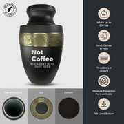 Personalized Adult Human Cremation Urn with Custom Name Date on Gold Rim Container for Ashes and Men or Women Cremains | Elite Just Funny Urn Series | 200 Lbs | Not Coffee