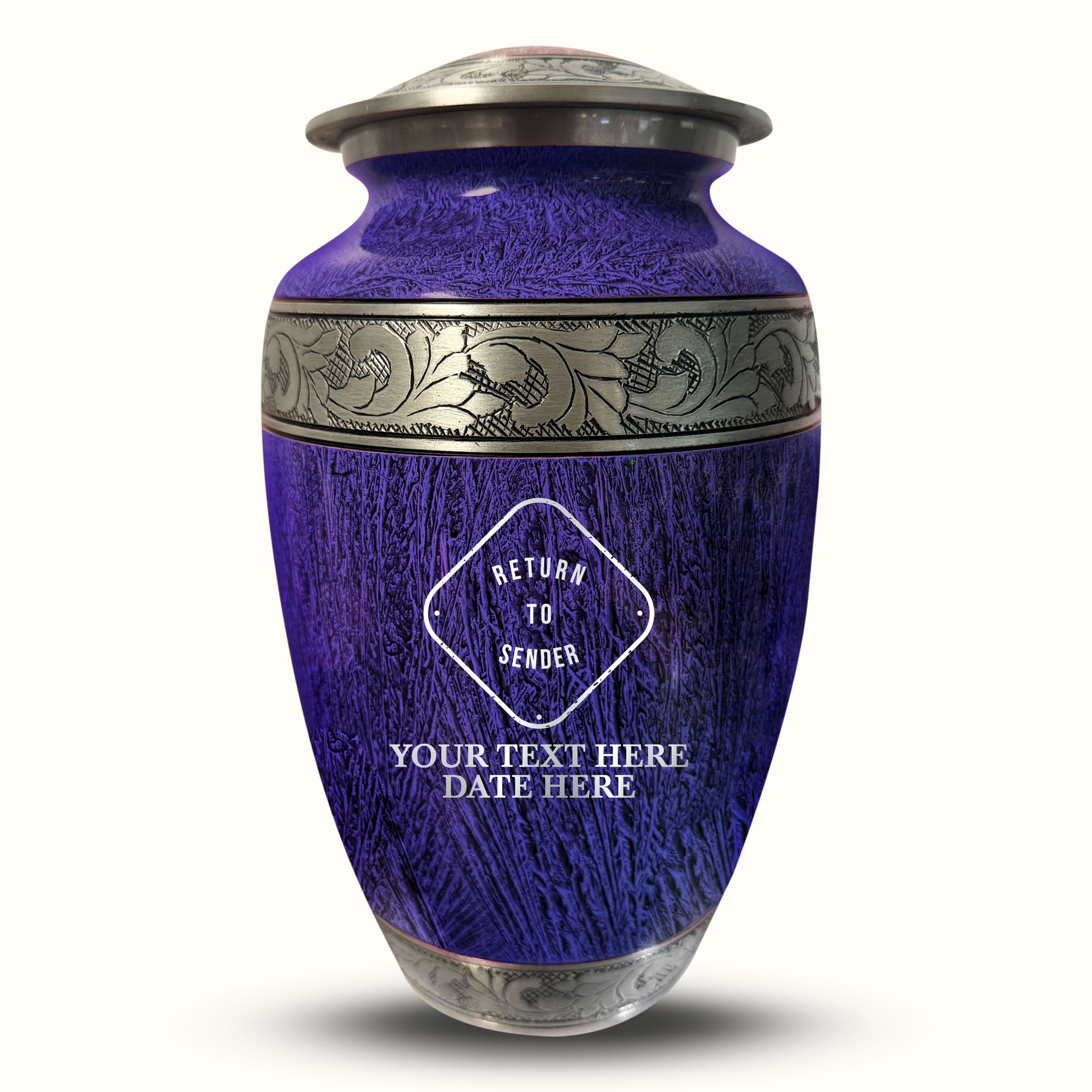 Custom Large Cremation Urn for Human Ashes - Elevate Collection - Funny Office Design - Distressed Finish - 200 Cubic Inch