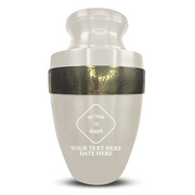 Custom Aluminum Human Urn - Funny Office Design - Elite Collection with Gold Inlay - 200 Cubic Inch