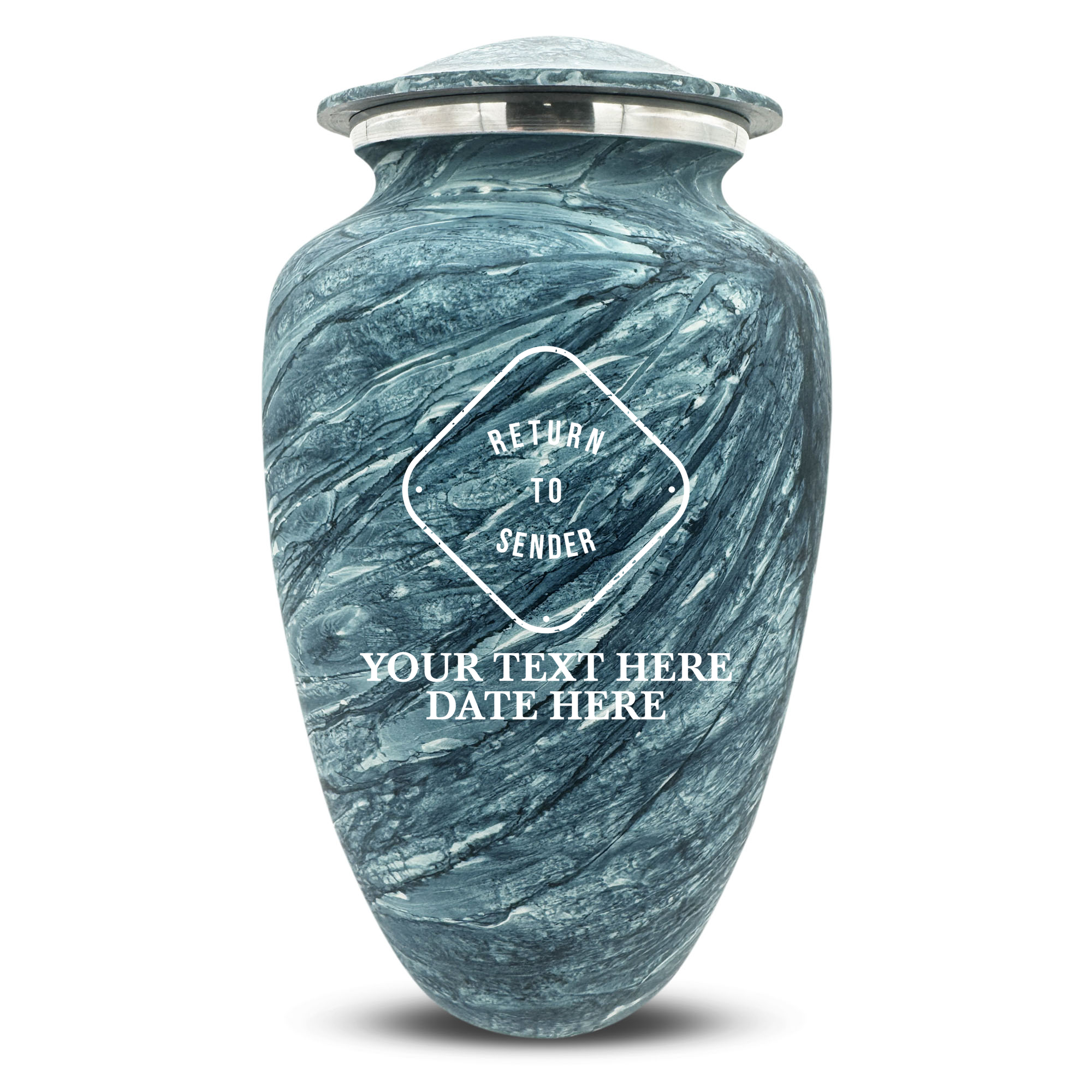 Custom Human Urns - Soft Whisper Collection - Funny Office Design - Distressed Finish - 200 Cubic Inch