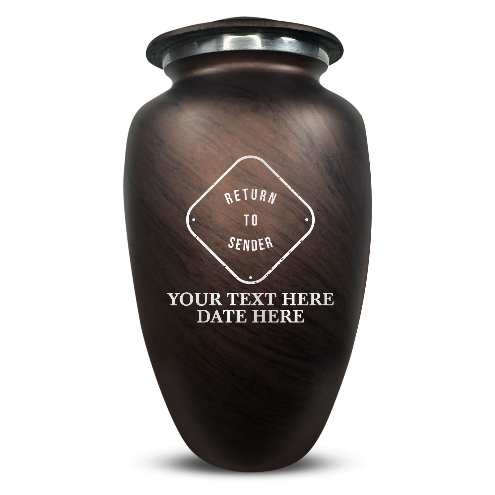 Custom Human Urns - Soft Whisper Collection - Funny Office Design - Distressed Finish - 200 Cubic Inch