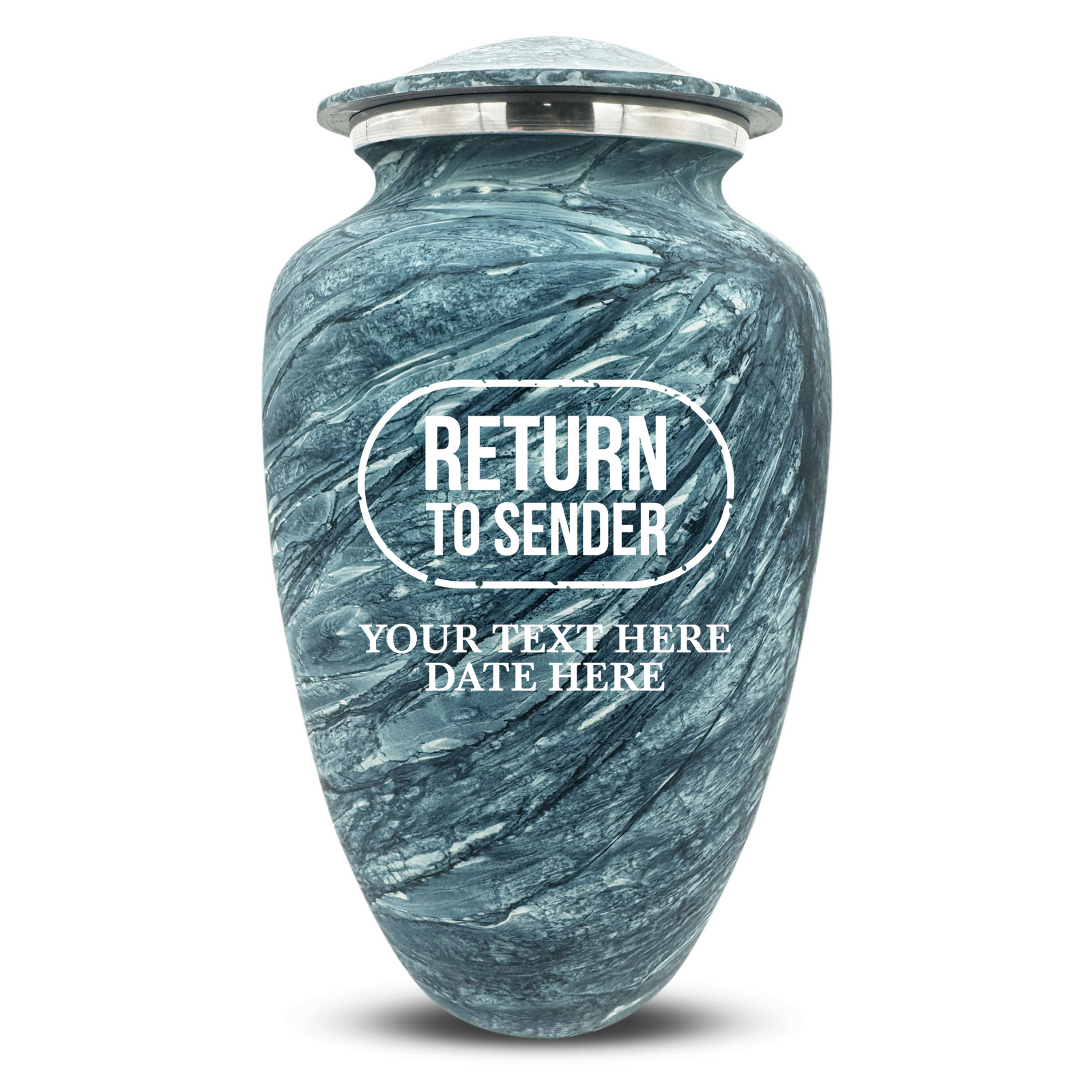 Custom Human Urns - Soft Whisper Collection - Funny Office Design - Distressed Finish - 200 Cubic Inch