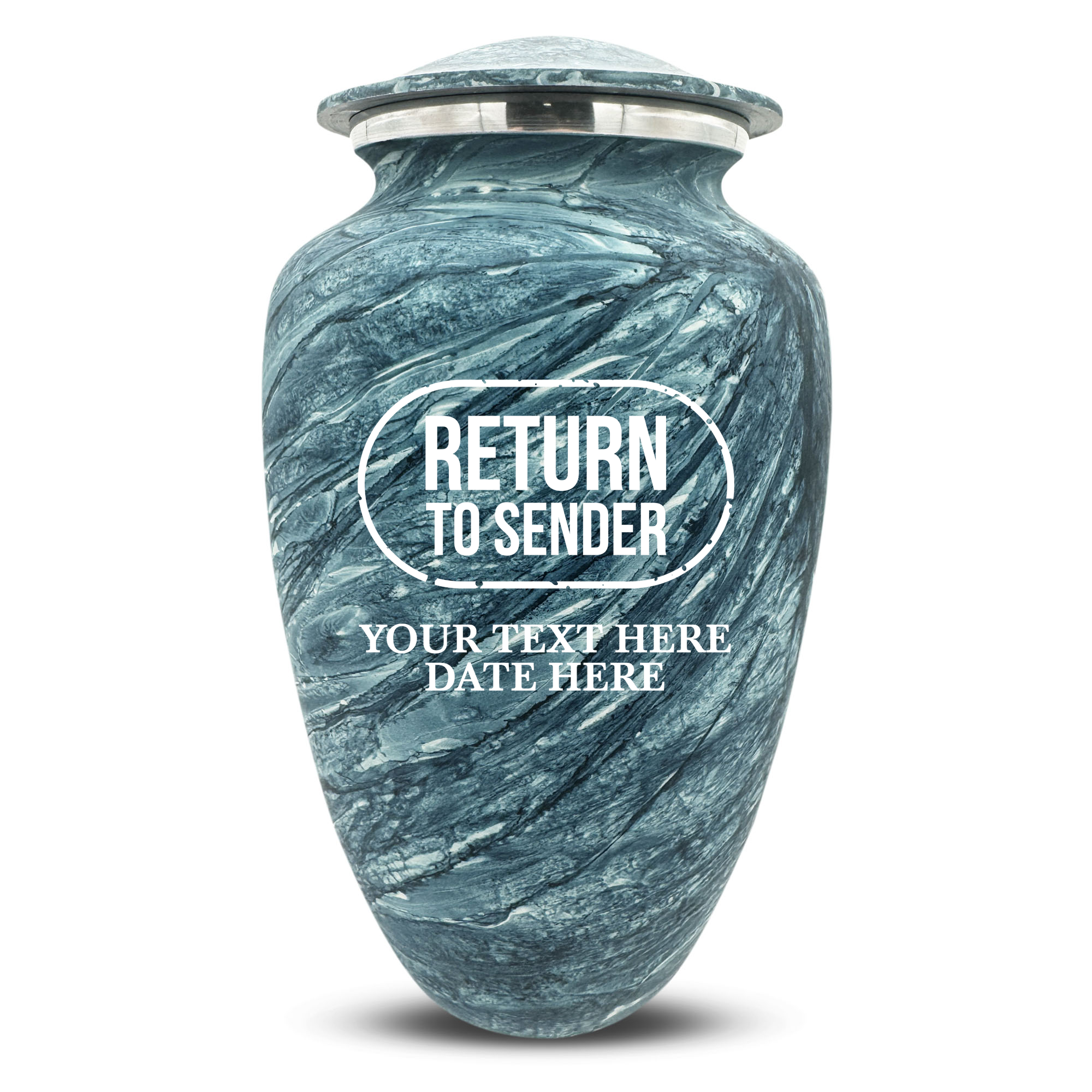 Custom Human Urns - Soft Whisper Collection - Funny Office Design - Distressed Finish - 200 Cubic Inch