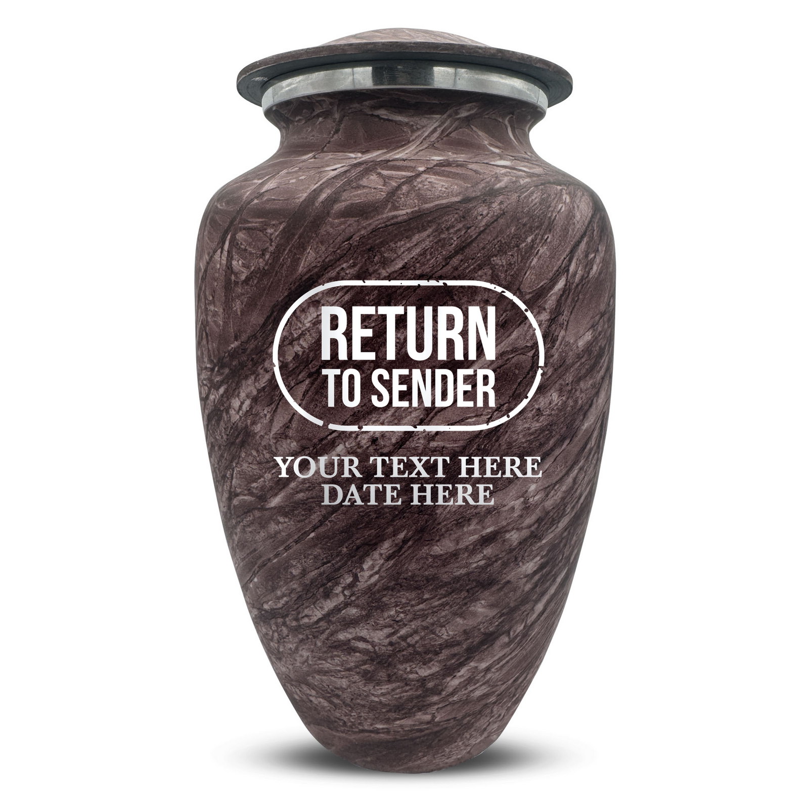 Custom Human Urns - Soft Whisper Collection - Funny Office Design - Distressed Finish - 200 Cubic Inch
