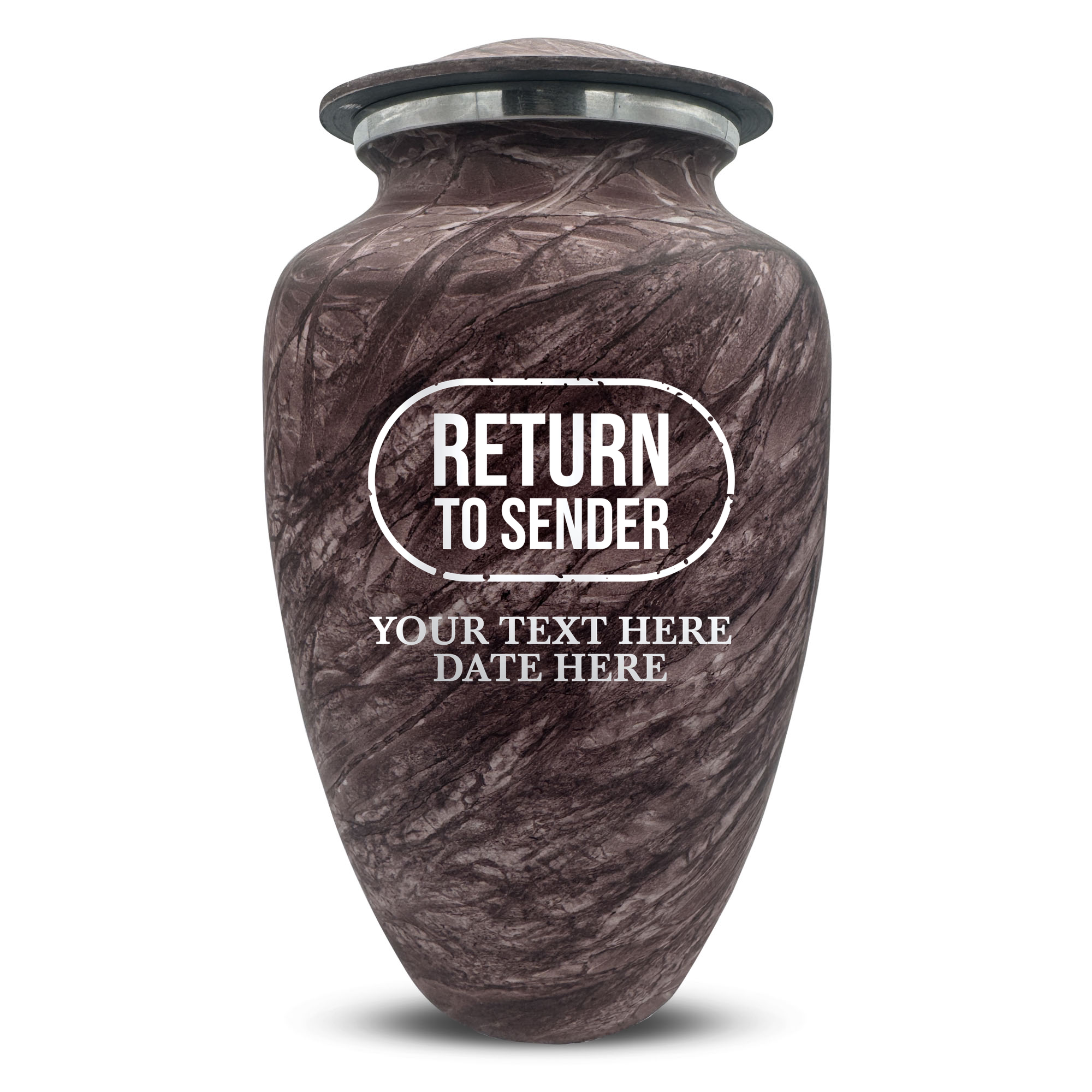 Custom Human Urns - Soft Whisper Collection - Funny Office Design - Distressed Finish - 200 Cubic Inch