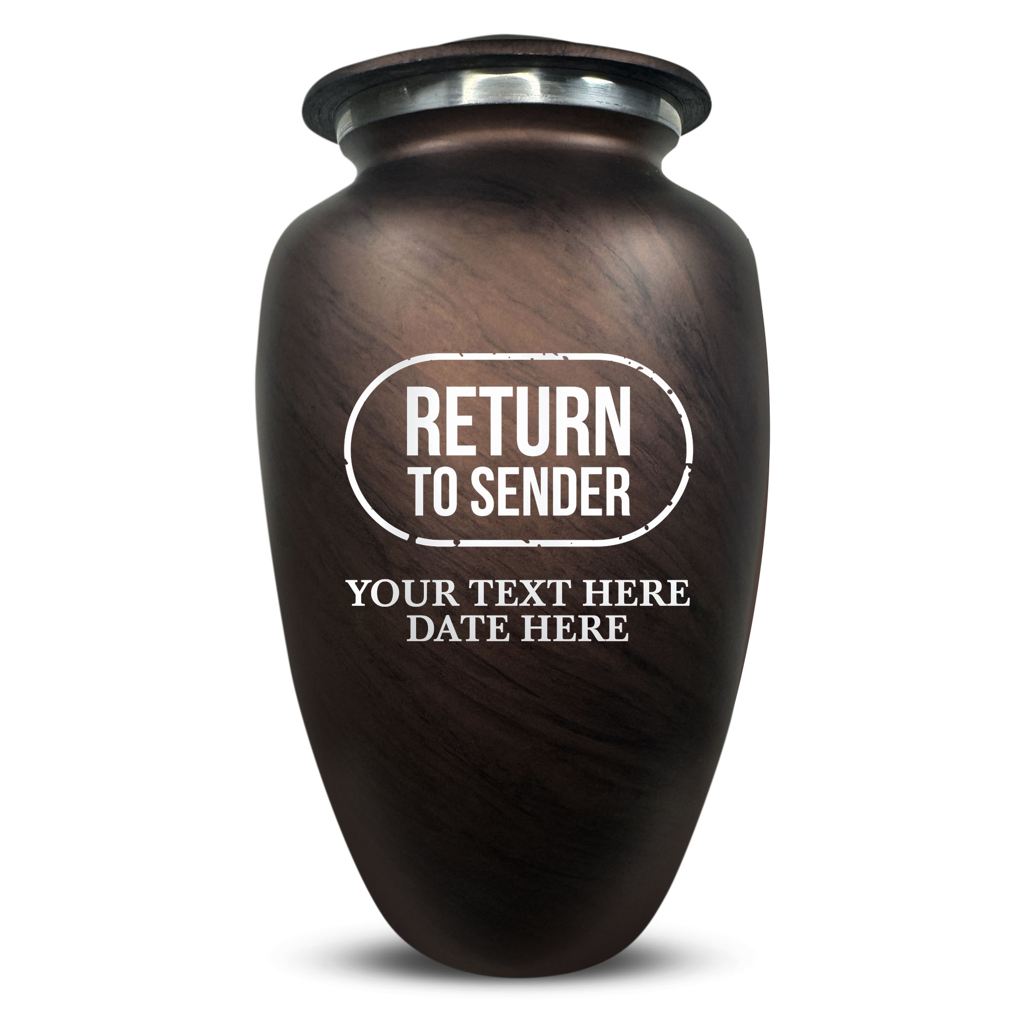 Custom Human Urns - Soft Whisper Collection - Funny Office Design - Distressed Finish - 200 Cubic Inch