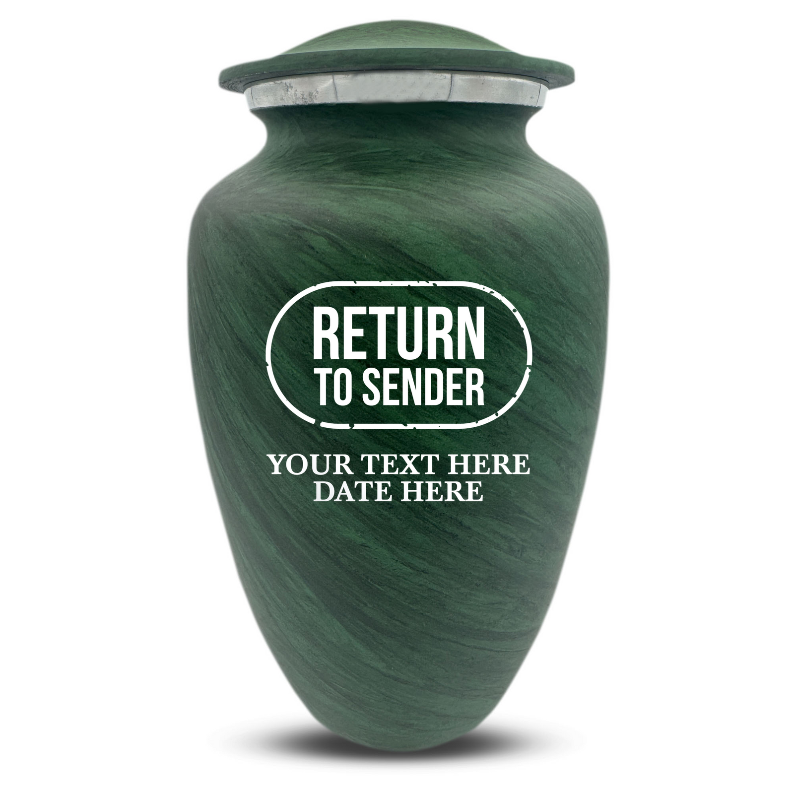 Custom Human Urns - Soft Whisper Collection - Funny Office Design - Distressed Finish - 200 Cubic Inch