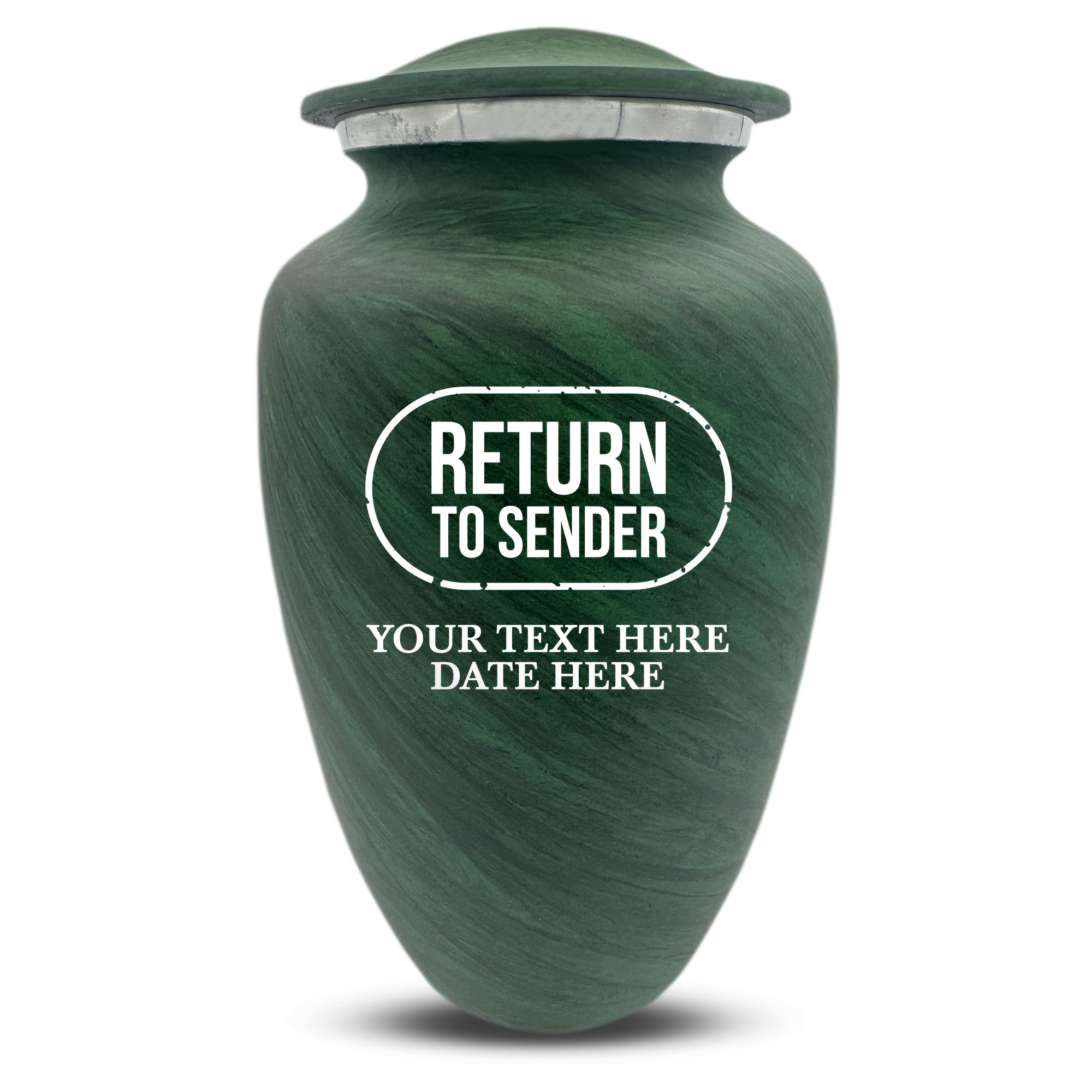 Custom Human Urns - Soft Whisper Collection - Funny Office Design - Distressed Finish - 200 Cubic Inch