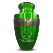 Custom Aluminum Human Urn - Funny Office Design - Elite Collection with Gold Inlay - 200 Cubic Inch