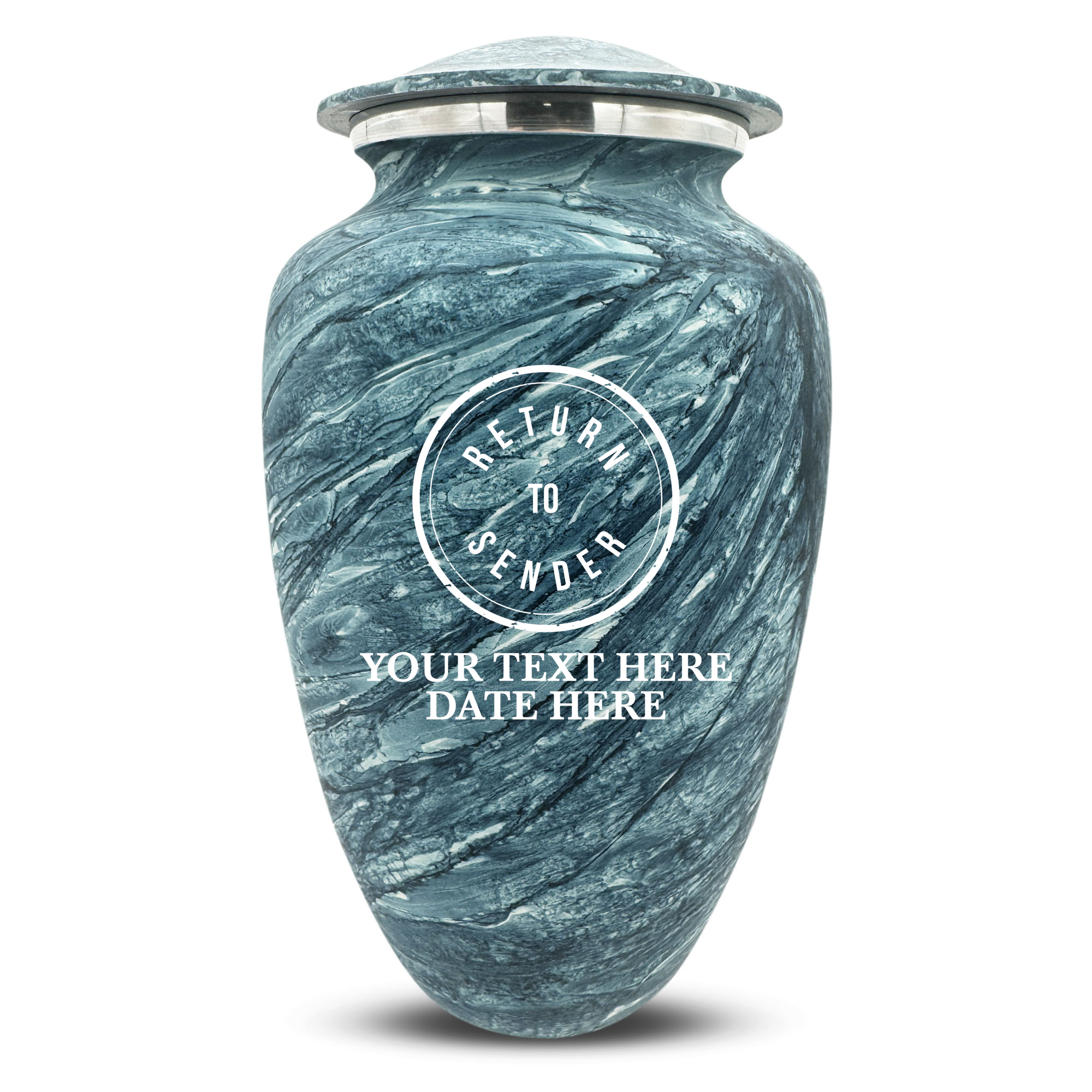Custom Human Urns - Soft Whisper Collection - Funny Office Design - Distressed Finish - 200 Cubic Inch