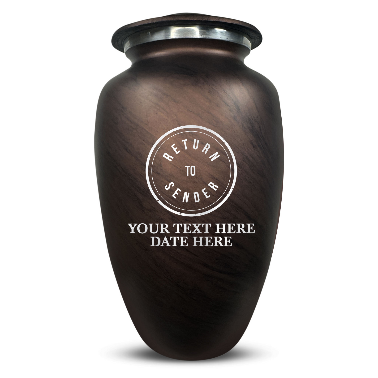Custom Human Urns - Soft Whisper Collection - Funny Office Design - Distressed Finish - 200 Cubic Inch