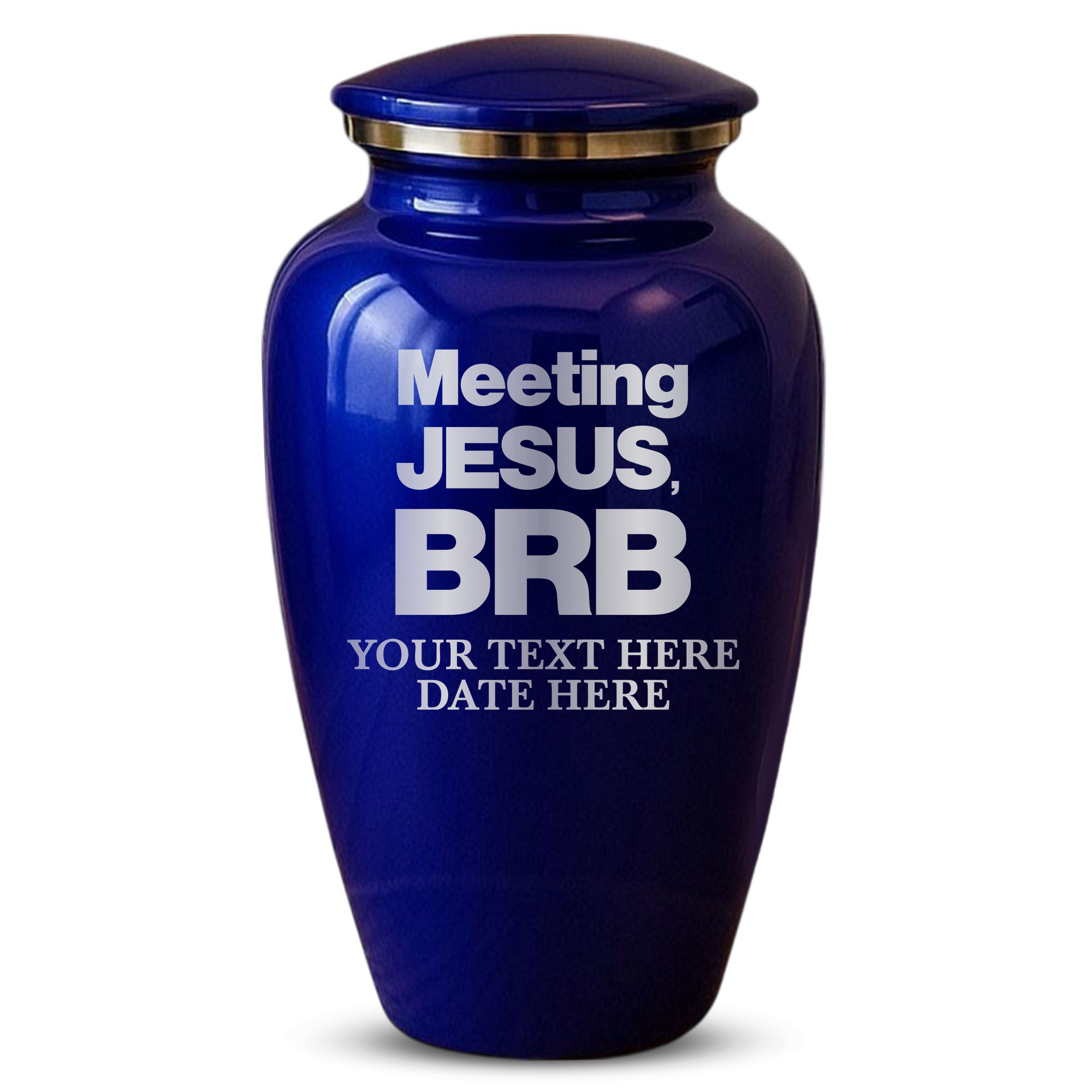 Splendor Human Cremation Urn – 200 Cubic Inch Capacity – Metal | Christian Humor