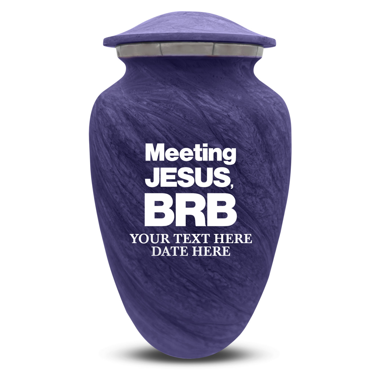 Custom Human Urns - Soft Whisper Collection - Funny Religious Design - Distressed Finish - 200 Cubic Inch