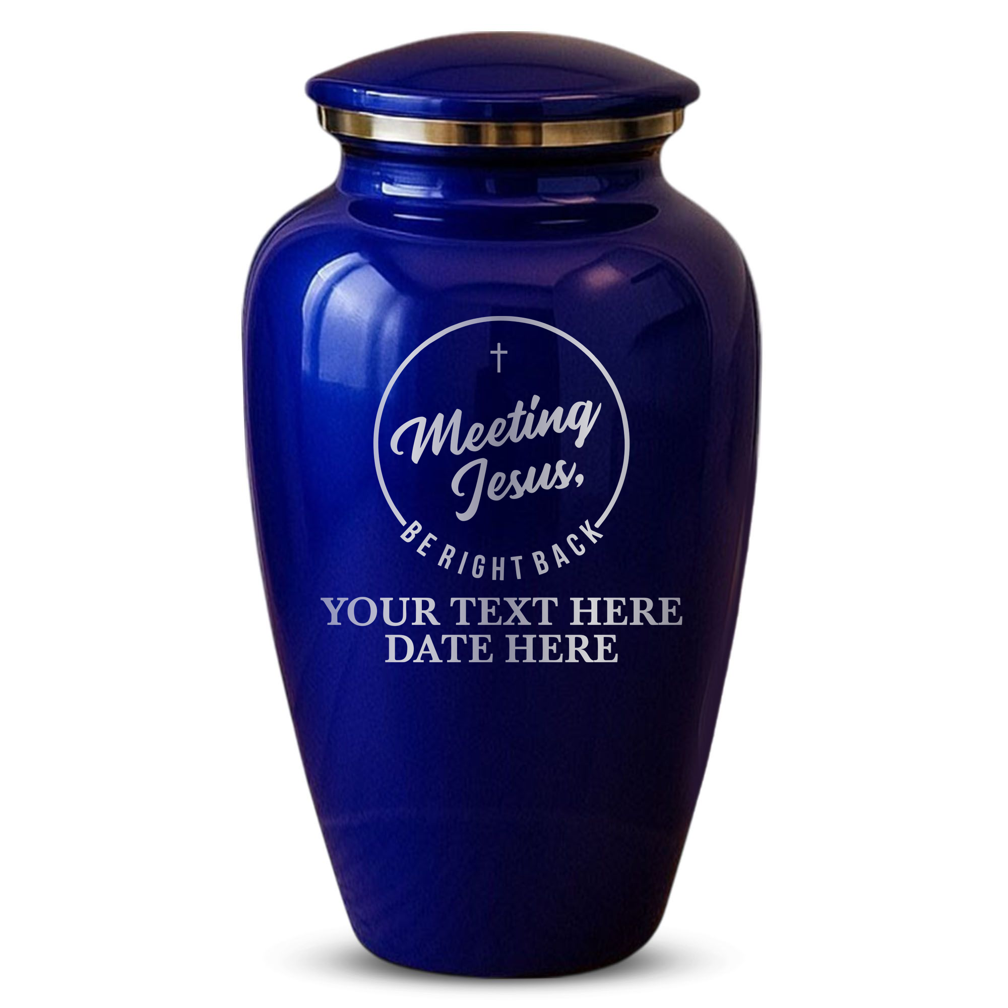 Splendor Human Cremation Urn – 200 Cubic Inch Capacity – Metal | Christian Humor