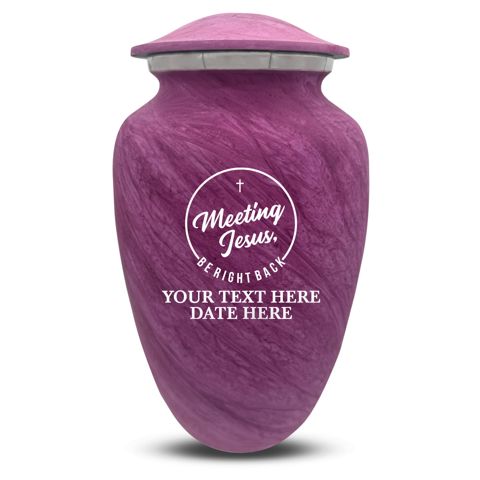 Custom Human Urns - Soft Whisper Collection - Funny Religious Design - Distressed Finish - 200 Cubic Inch