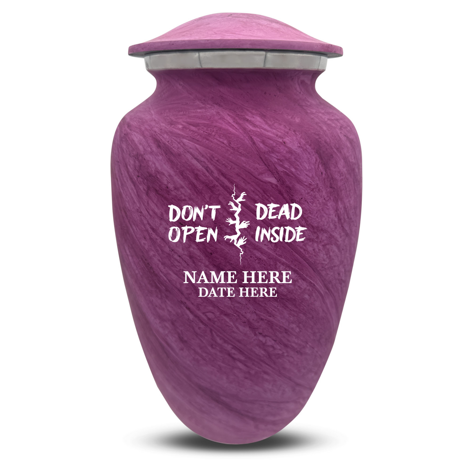 Custom Human Urns - Soft Whisper Collection - Funny TV Design - Distressed Finish - 200 Cubic Inch