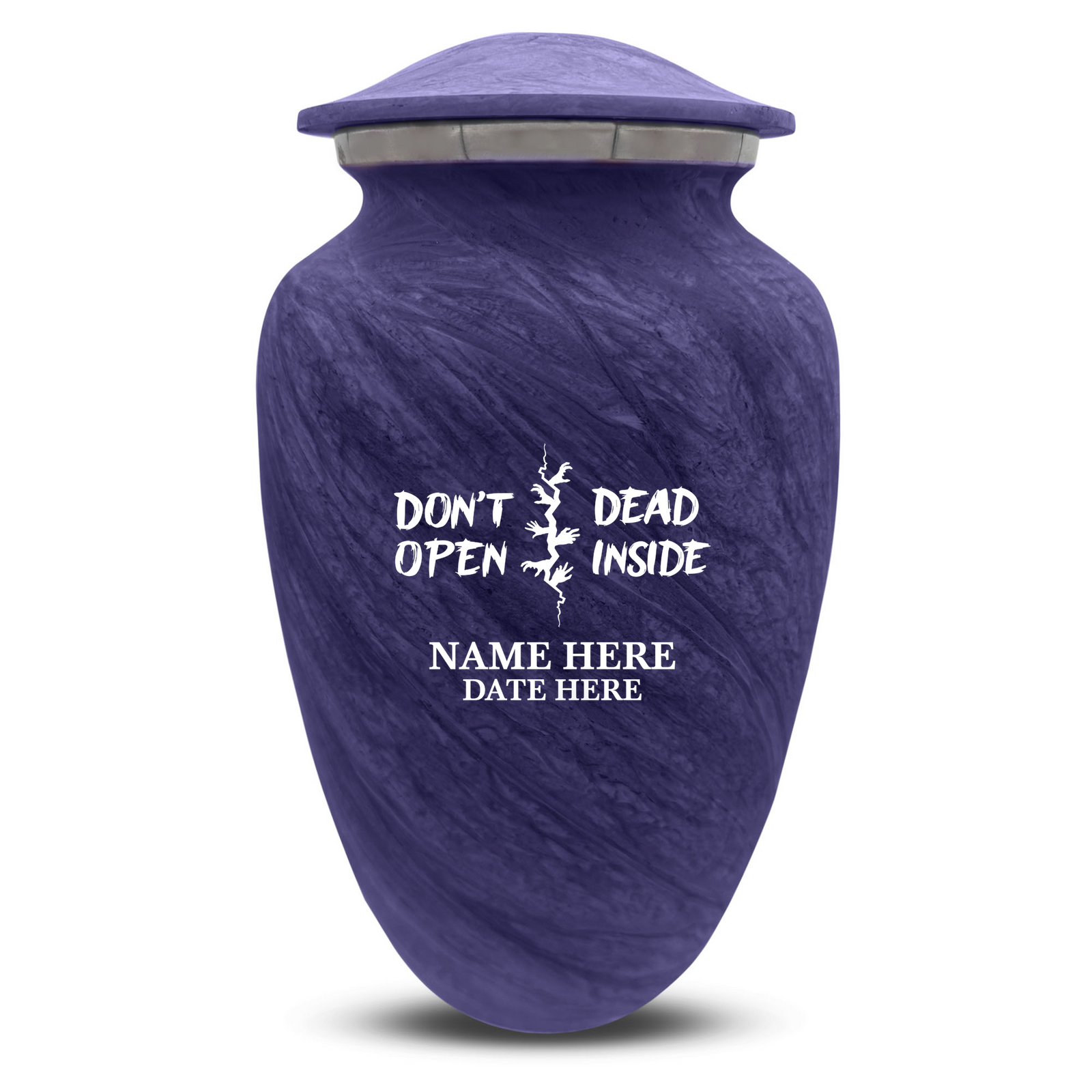 Custom Human Urns - Soft Whisper Collection - Funny TV Design - Distressed Finish - 200 Cubic Inch