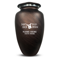 Brown / Don't Open Dead Inside With Lock Icon