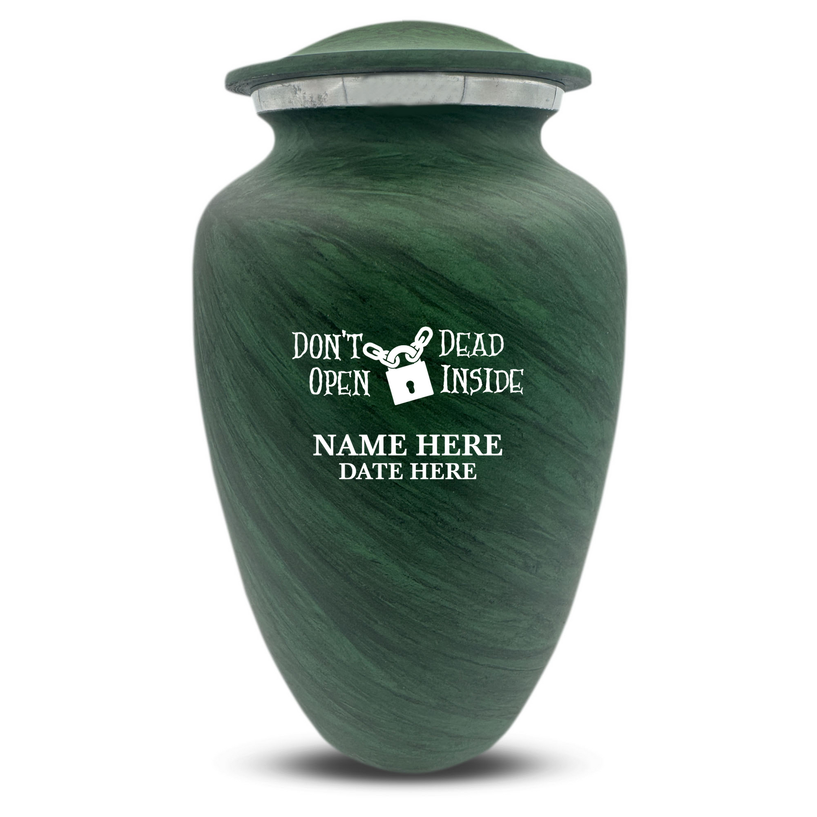 Custom Human Urns - Soft Whisper Collection - Funny TV Design - Distressed Finish - 200 Cubic Inch