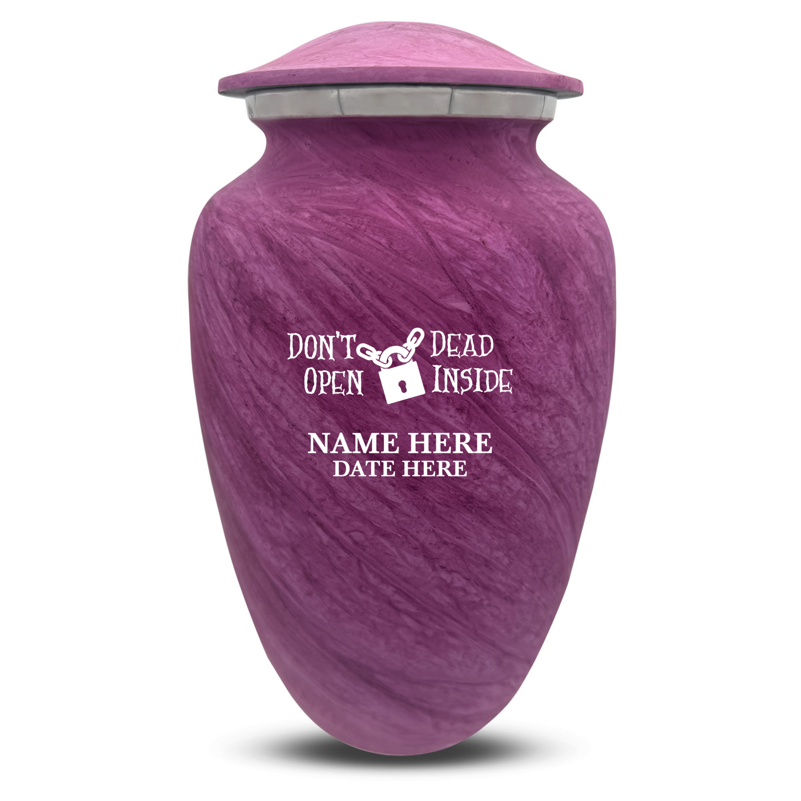 Custom Human Urns - Soft Whisper Collection - Funny TV Design - Distressed Finish - 200 Cubic Inch