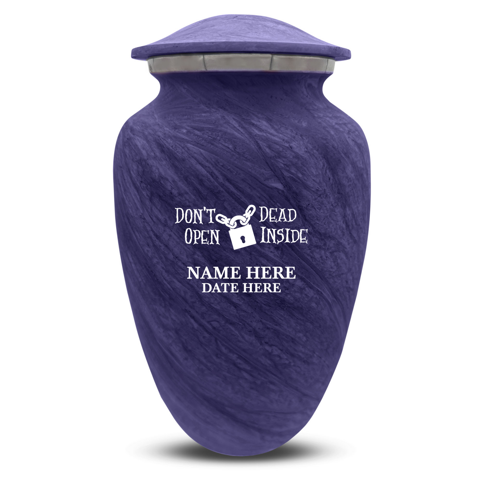 Custom Human Urns - Soft Whisper Collection - Funny TV Design - Distressed Finish - 200 Cubic Inch