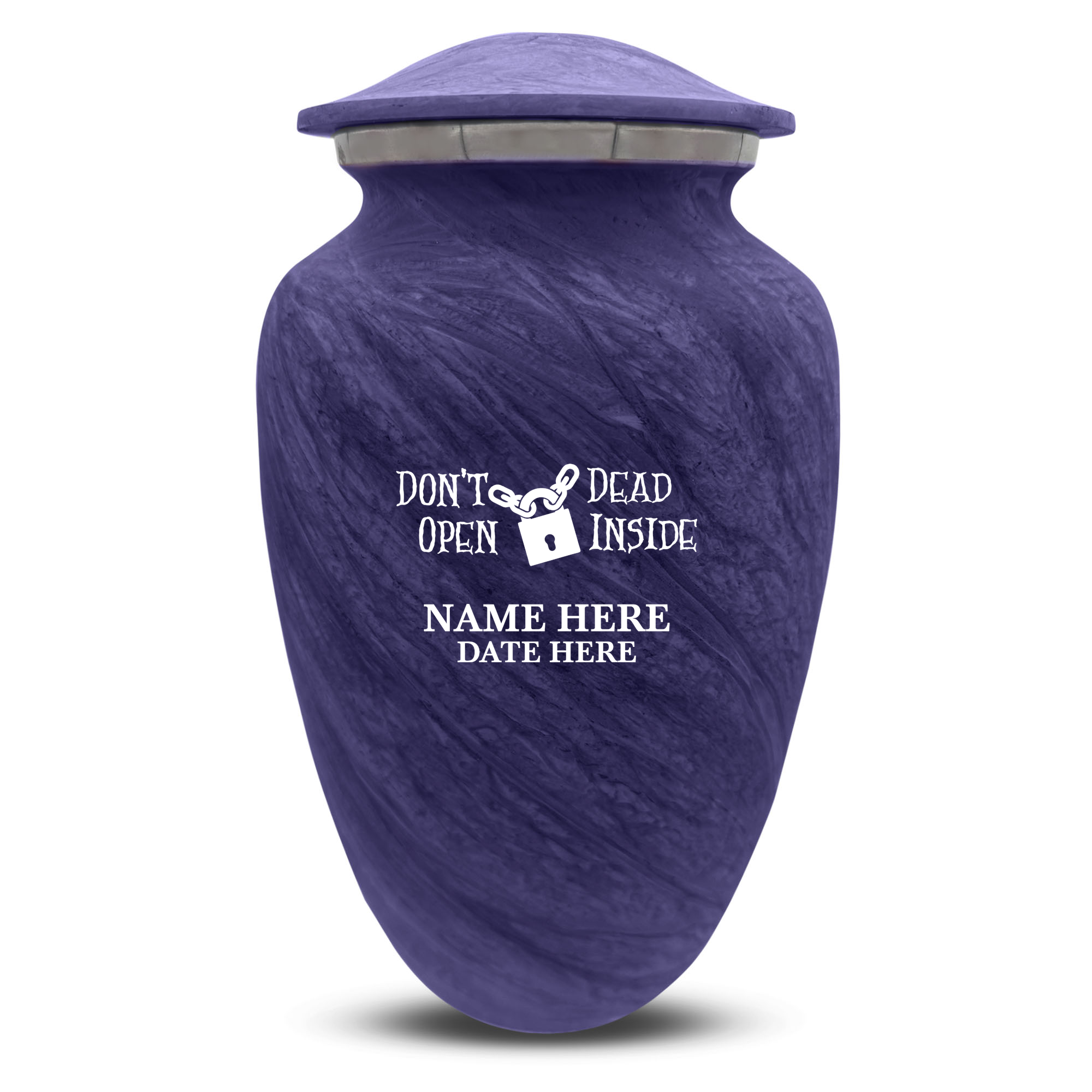 Custom Human Urns - Soft Whisper Collection - Funny TV Design - Distressed Finish - 200 Cubic Inch
