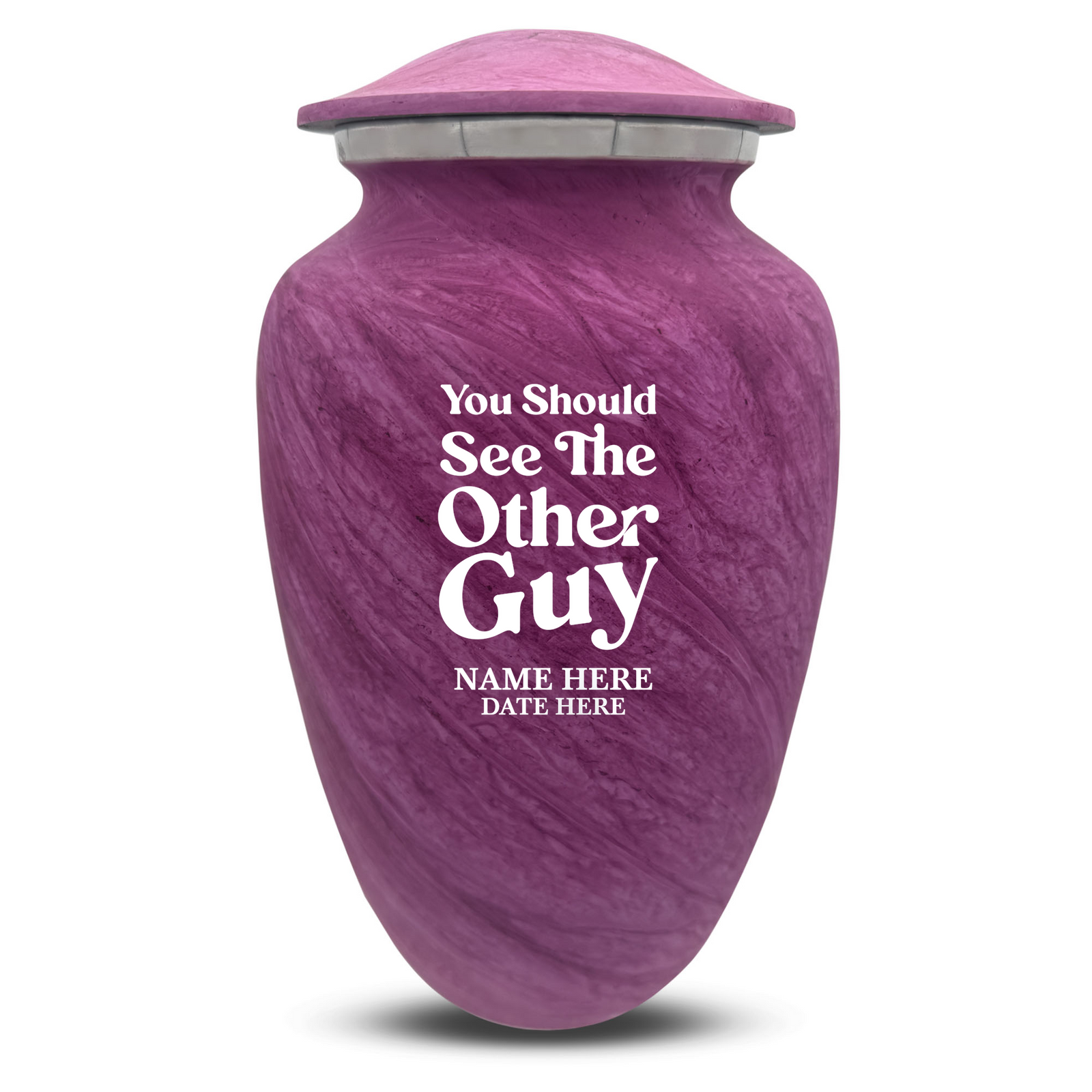 Custom Human Urns - Soft Whisper Collection - Dark Humor Design - Distressed Finish - 200 Cubic Inch