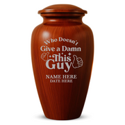 Human Cremation Urn - 200 Cubic Inch - Ingrained Wood Style Finish | Dark Humor