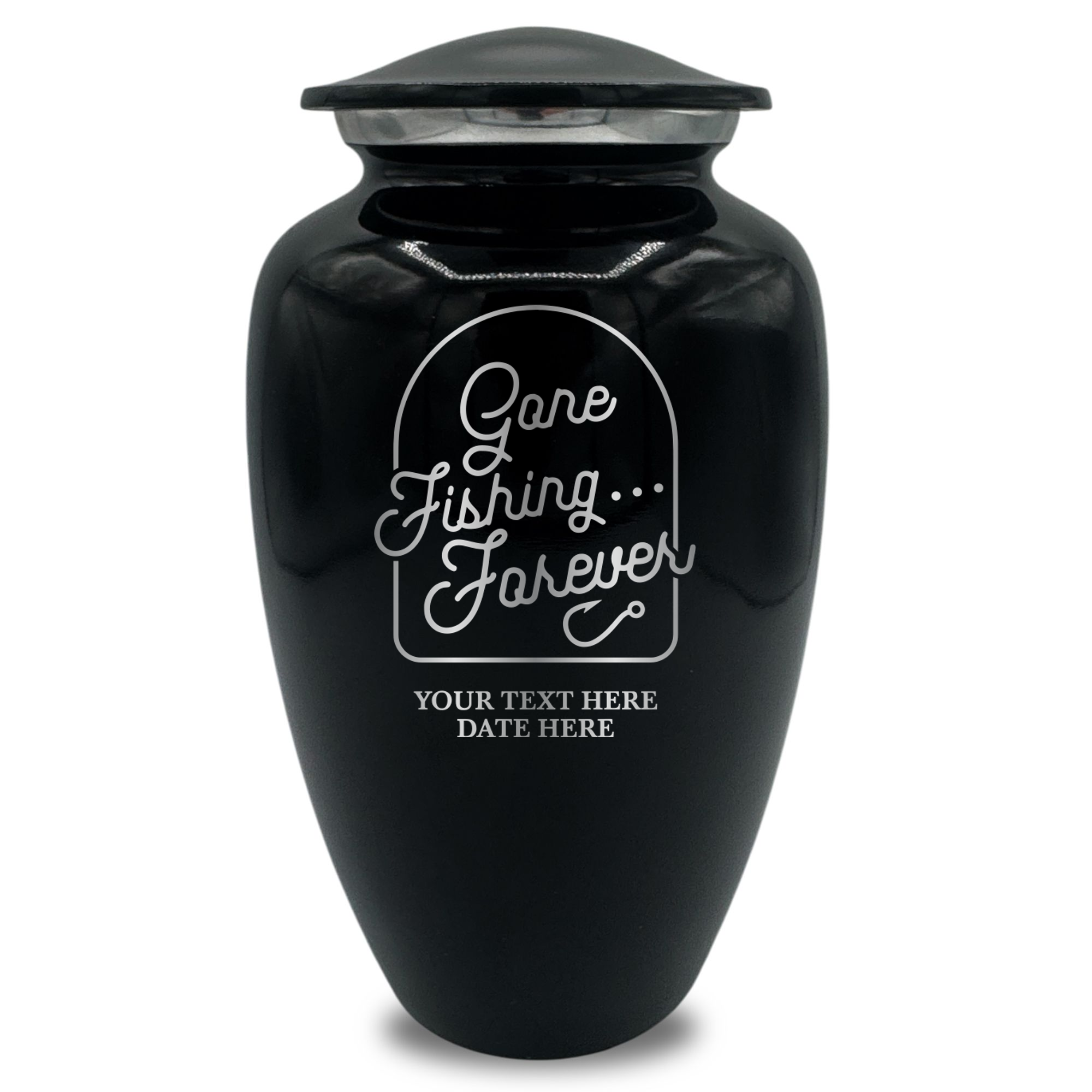 Splendor Human Cremation Urn - 200 Cubic Inch Capacity - Metal | Fisherman Tribute Collection