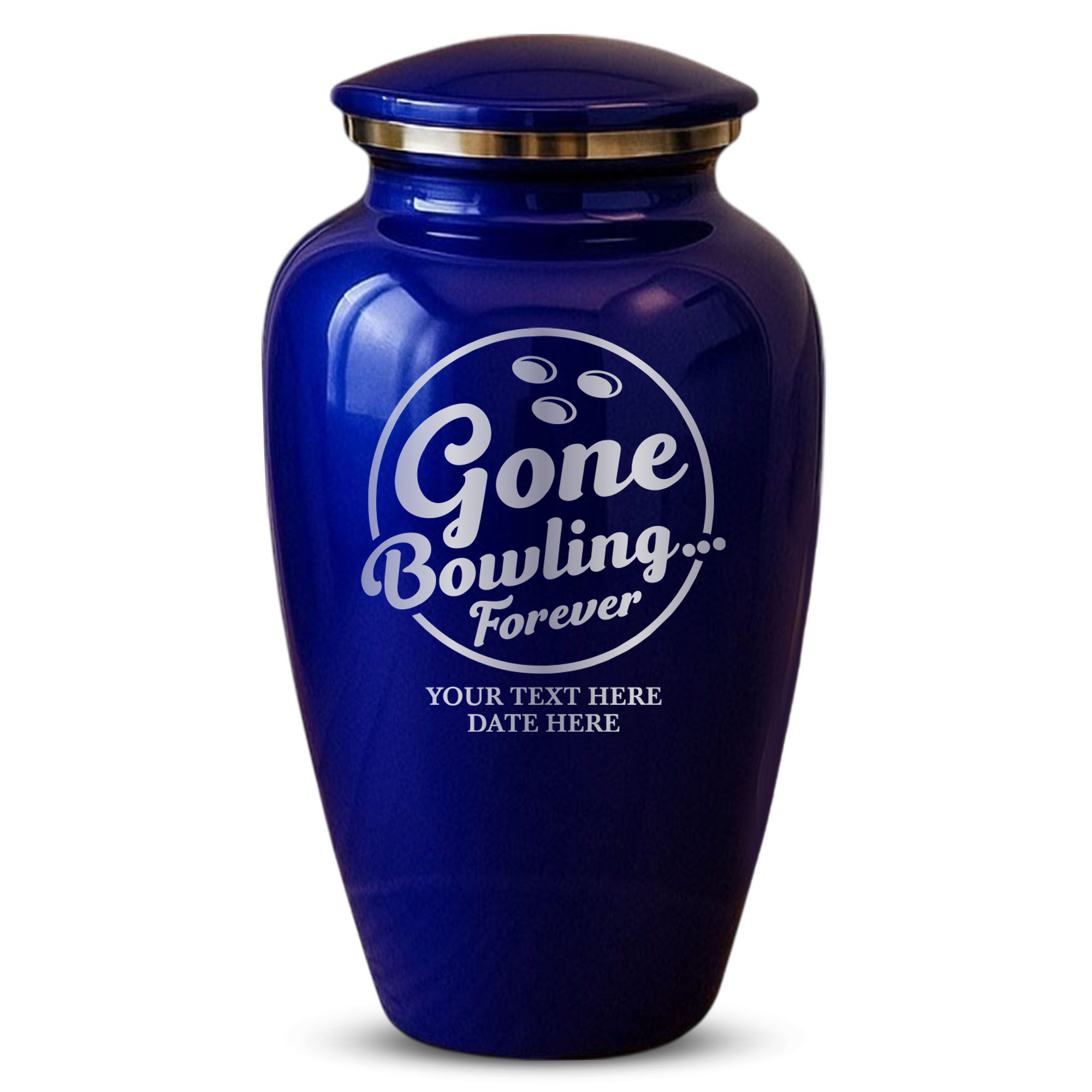 Splendor Human Cremation Urn - 200 Cubic Inch Capacity - Metal | Gone Bowling Tribute Collection