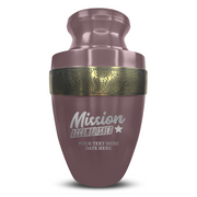 Custom Aluminum Human Urn - Funny Urn Design - Elite Collection with Gold Inlay - 200 Cubic Inch