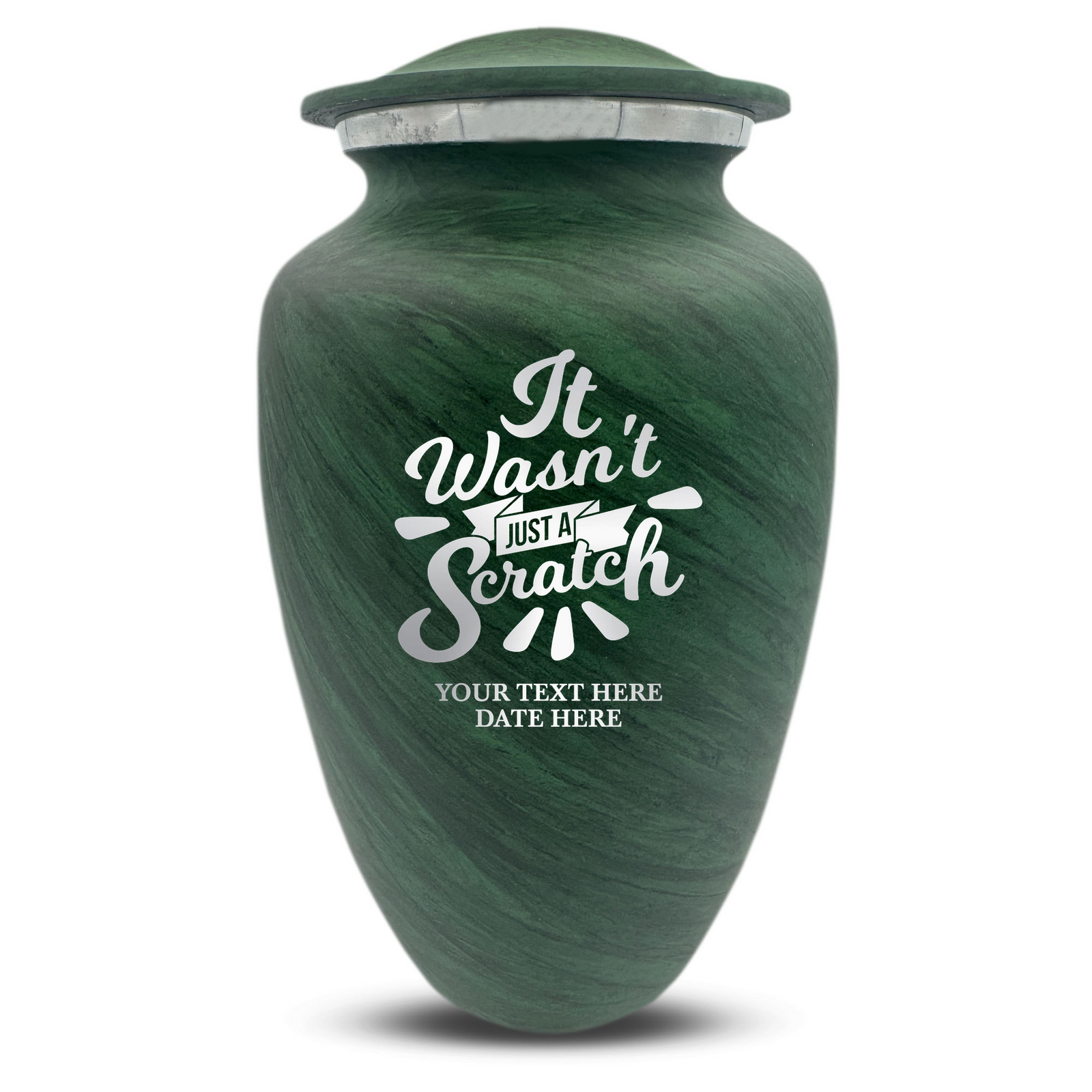 Custom Human Urns - Soft Whisper Collection - Dark Humor Design - Distressed Finish - 200 Cubic Inch