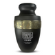 Elite Human Cremation Urn – 200 Cubic Inch – Aluminum with Gold Inlay | Gaming Memorial