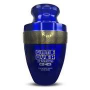 Custom Aluminum Human Urn - Funny Gaming Design - Elite Collection with Gold Inlay - 200 Cubic Inch