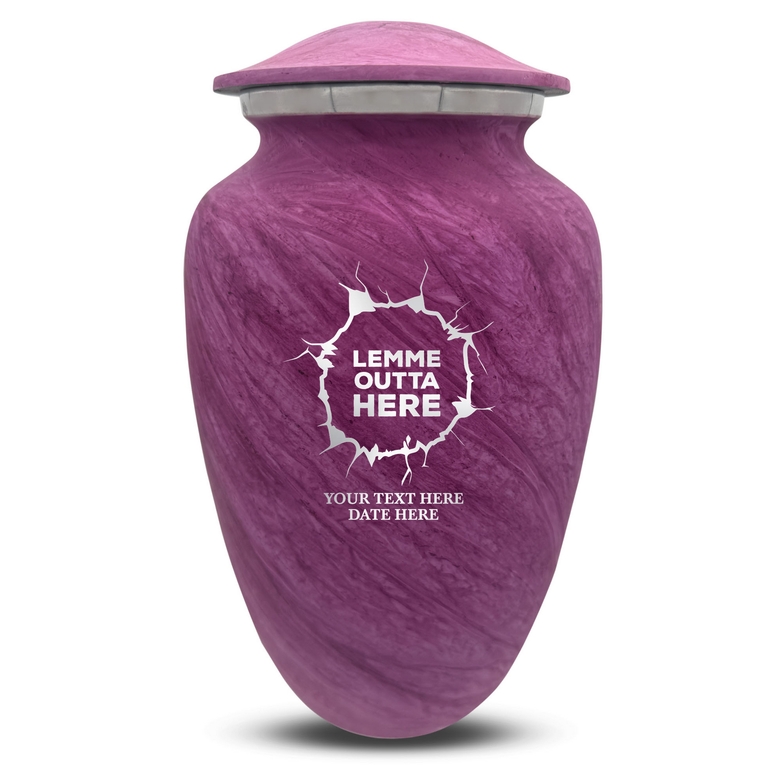 Custom Human Urns - Soft Whisper Collection - Just Funny Design - Distressed Finish - 200 Cubic Inch