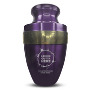 Personalized Adult Human Cremation Urn with Custom Name Date on Gold Rim Container for Ashes and Men or Women Cremains | Elite Just Funny Urn Series | 200 Lbs | Lemme Out 1