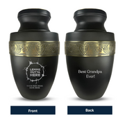 Personalized Adult Human Cremation Urn with Custom Name Date on Gold Rim Container for Ashes and Men or Women Cremains | Elite Just Funny Urn Series | 200 Lbs | Lemme Out 1
