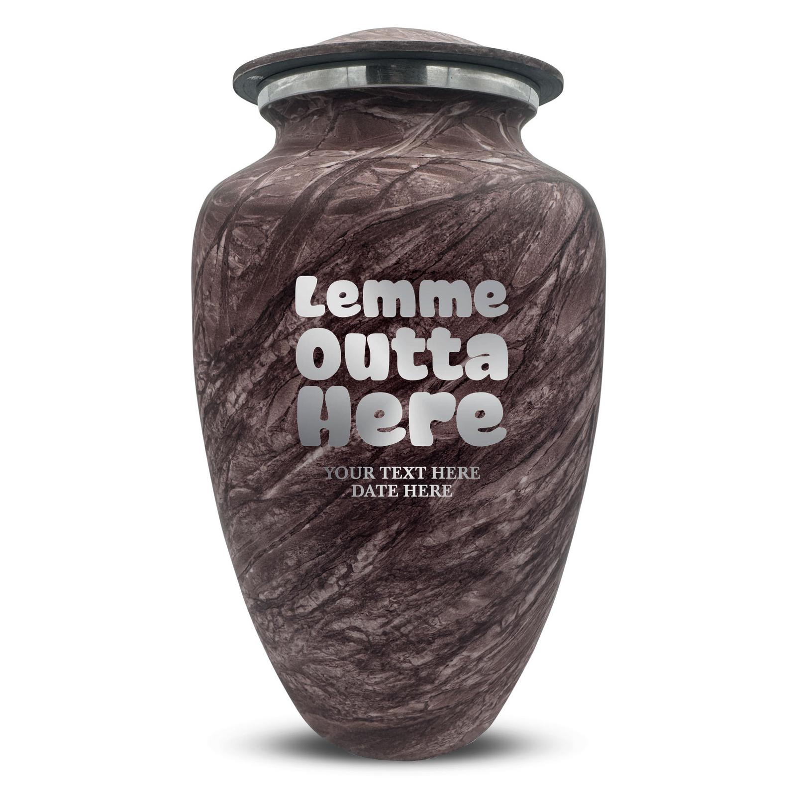 Custom Human Urns - Soft Whisper Collection - Just Funny Design - Distressed Finish - 200 Cubic Inch