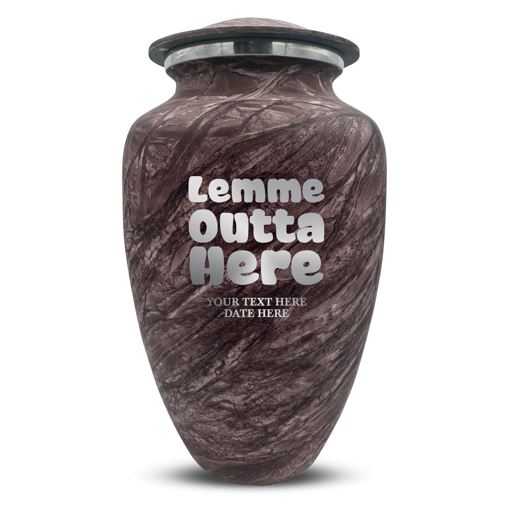 Custom Human Urns - Soft Whisper Collection - Just Funny Design - Distressed Finish - 200 Cubic Inch