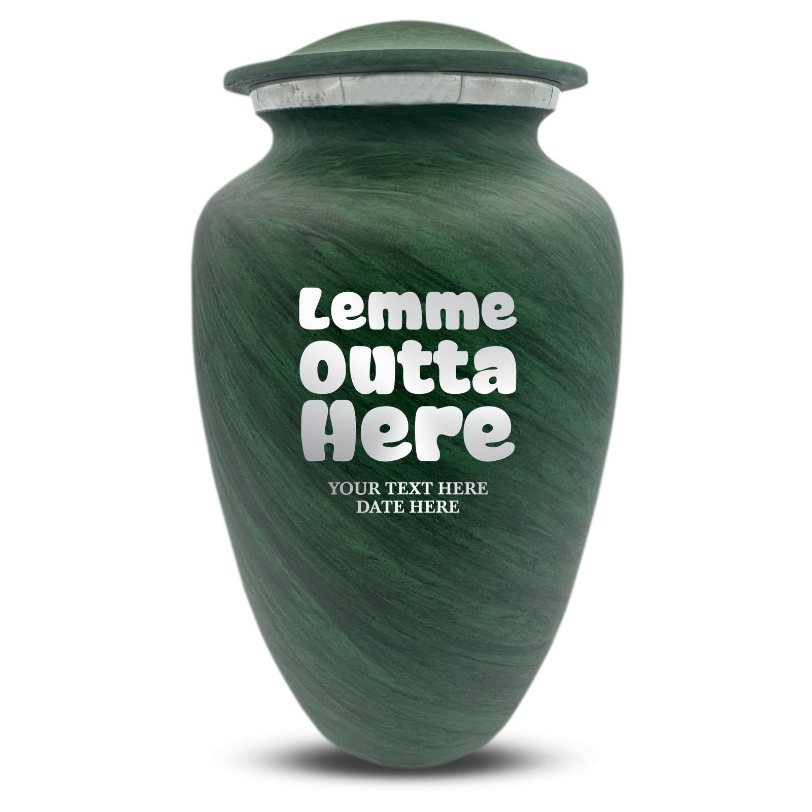 Custom Human Urns - Soft Whisper Collection - Just Funny Design - Distressed Finish - 200 Cubic Inch
