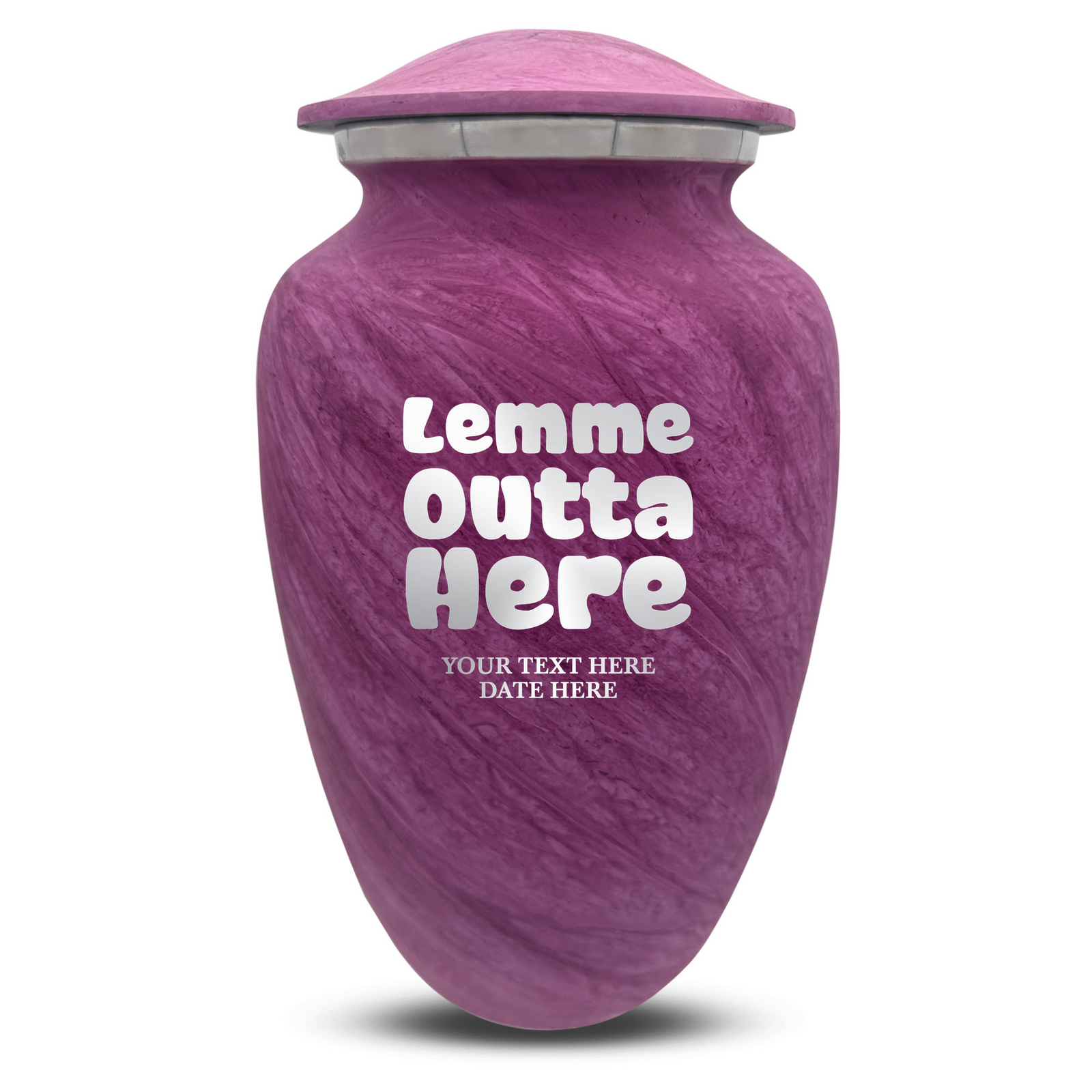 Custom Human Urns - Soft Whisper Collection - Just Funny Design - Distressed Finish - 200 Cubic Inch