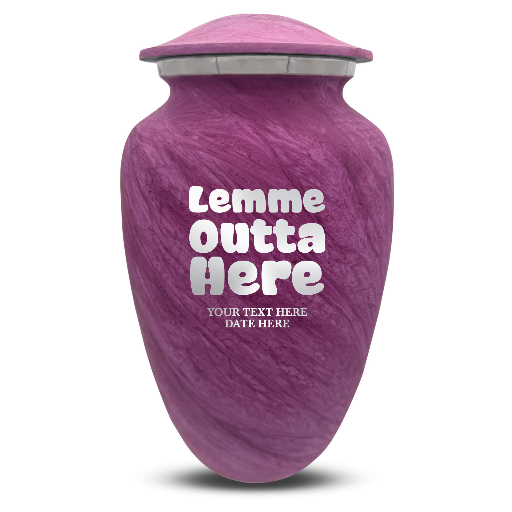 Custom Human Urns - Soft Whisper Collection - Just Funny Design - Distressed Finish - 200 Cubic Inch