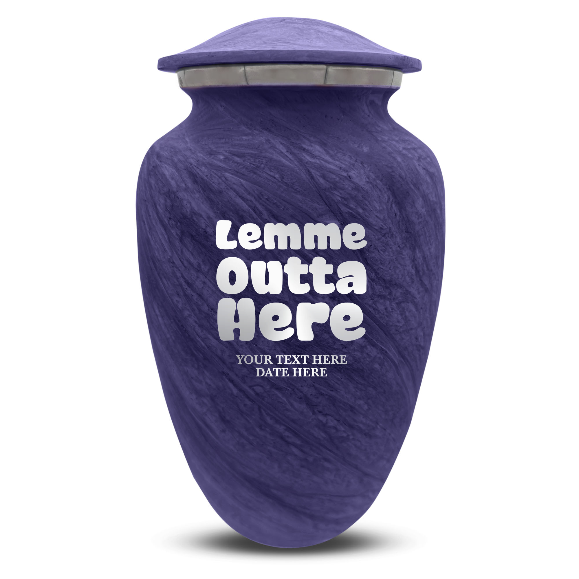 Custom Human Urns - Soft Whisper Collection - Just Funny Design - Distressed Finish - 200 Cubic Inch