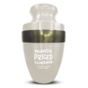 Custom Aluminum Human Urn - Funny TV Entertainment Design - Elite Collection with Gold Inlay - 200 Cubic Inch