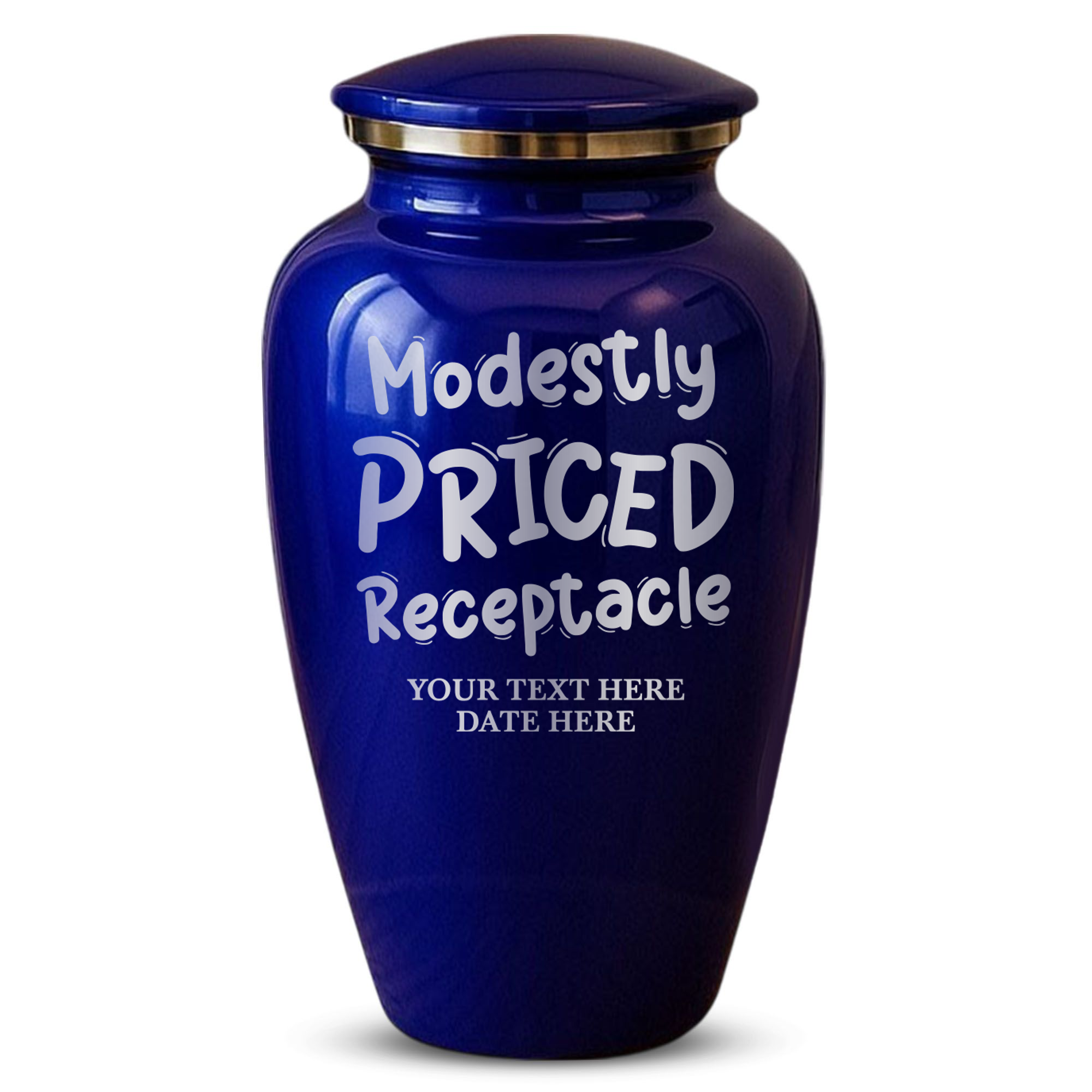 Splendor Human Cremation Urn - 200 Cubic Inch Capacity - Metal | Funny Pop Culture Collection