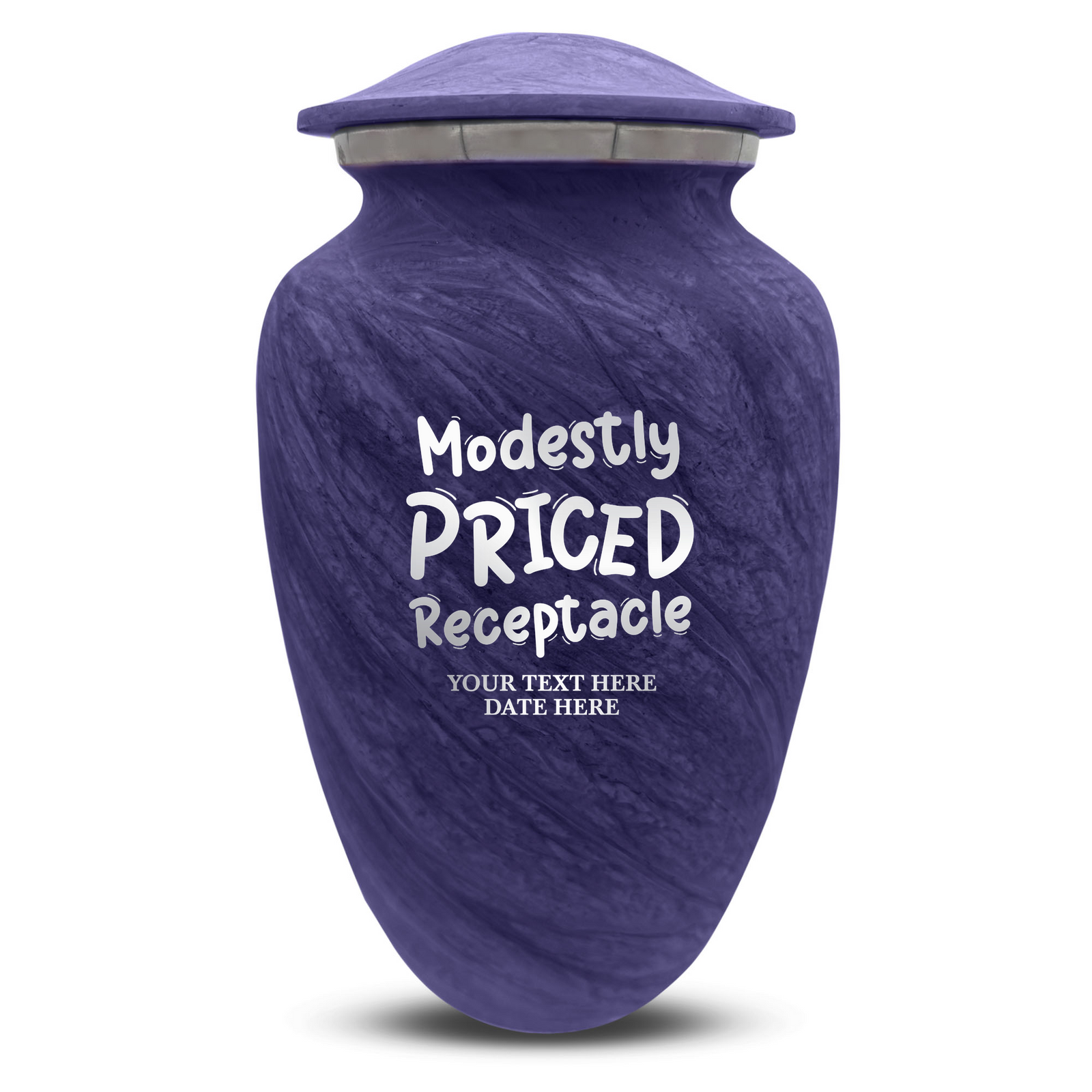 Custom Human Urns - Soft Whisper Collection - Funny TV Design - Distressed Finish - 200 Cubic Inch