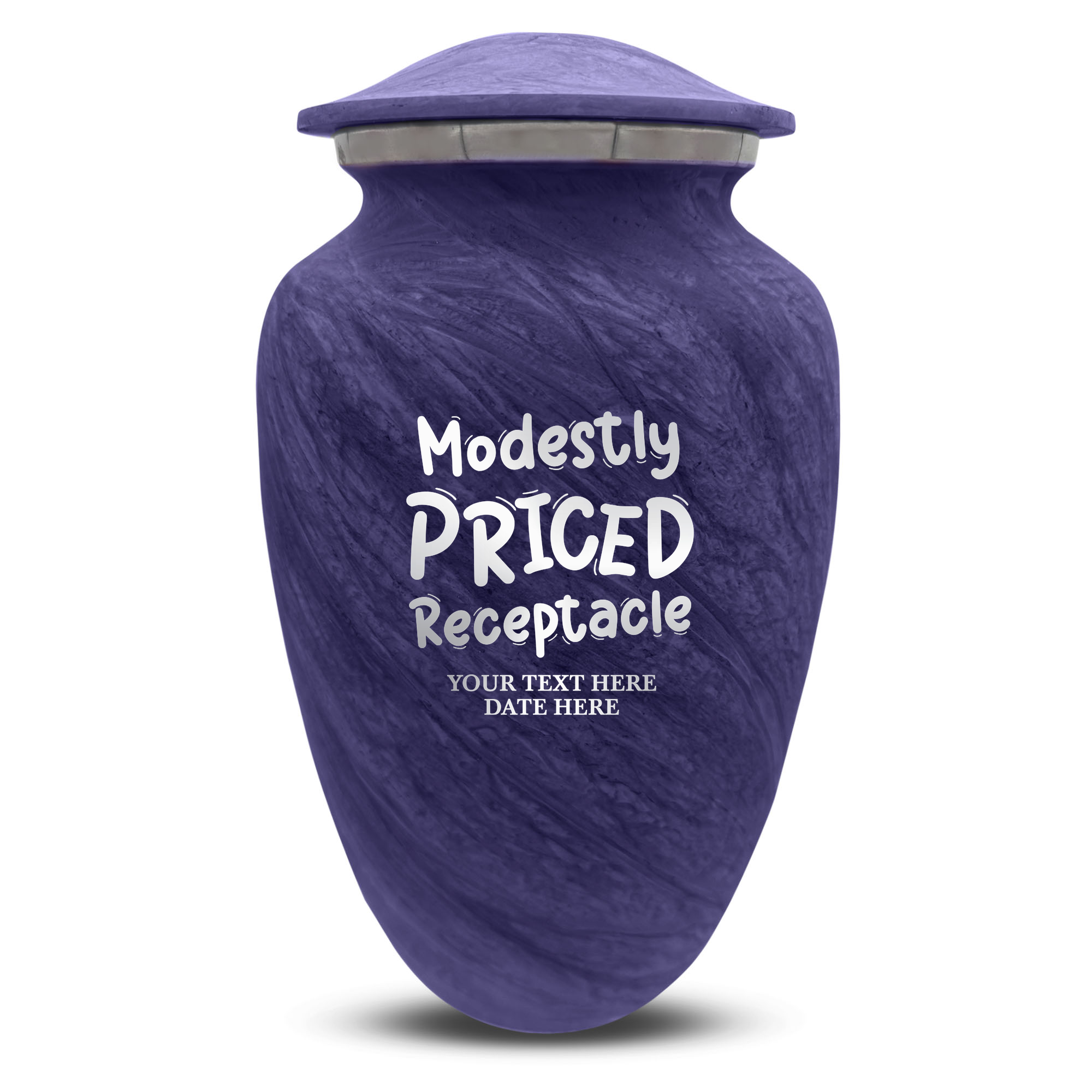 Custom Human Urns - Soft Whisper Collection - Funny TV Design - Distressed Finish - 200 Cubic Inch