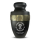 Elite Human Cremation Urn – 200 Cubic Inch – Aluminum with Gold Inlay | Afterlife Humor